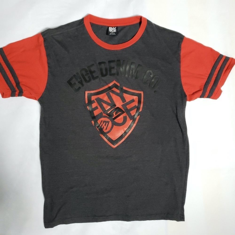 Sean Combs ENYCE Grey & Candy Red 2XL T-Shirt - Picture 2 of 5